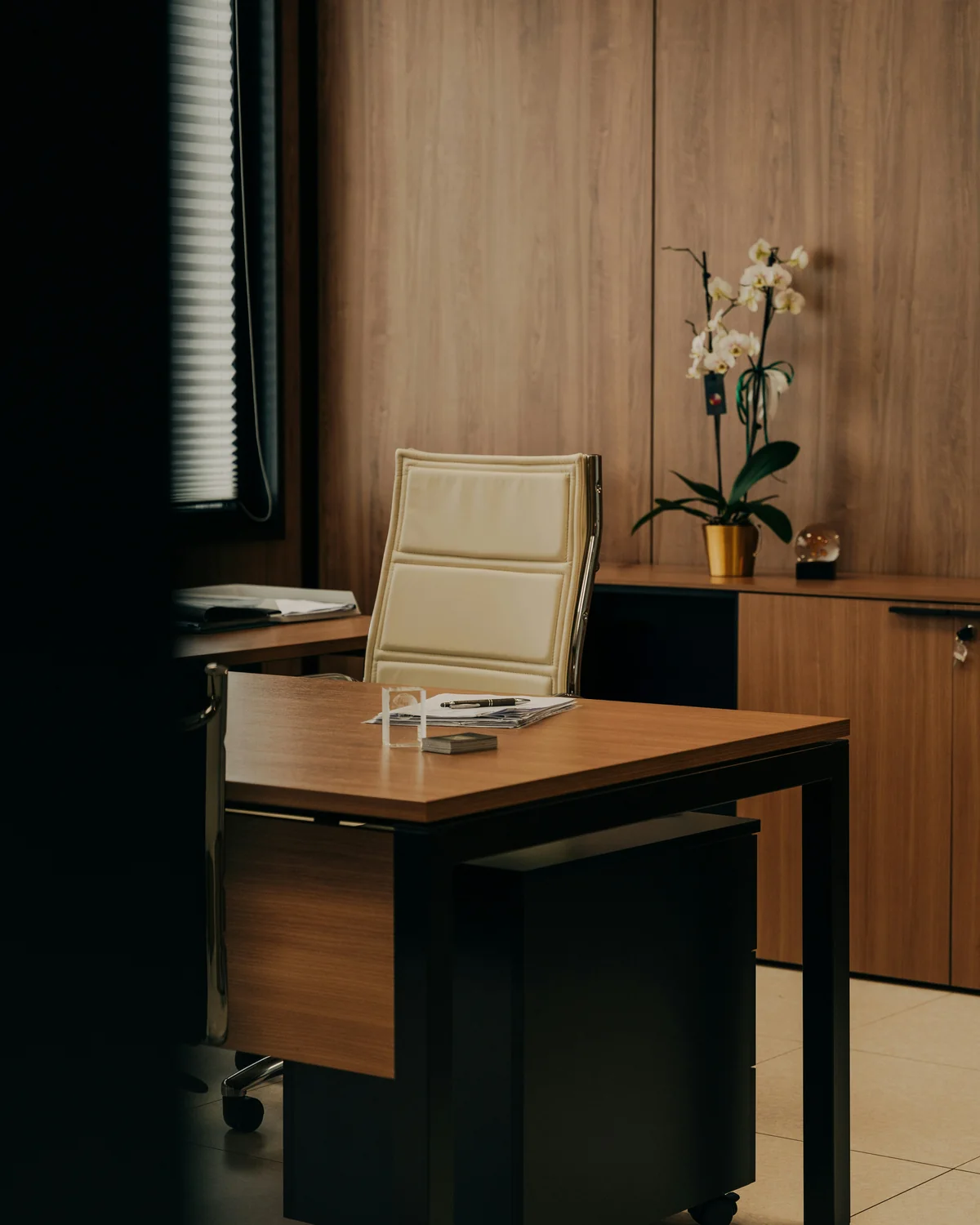 Escritorio de la oficina de Estudio Talamo Contable en el microcentro de Buenos Aires