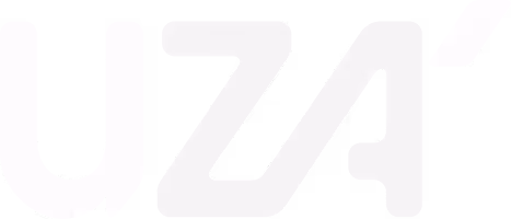 UZA logo wit