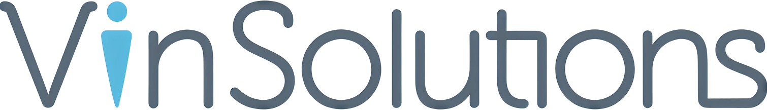 VinSolutions logo with stylized blue letter 'i'.