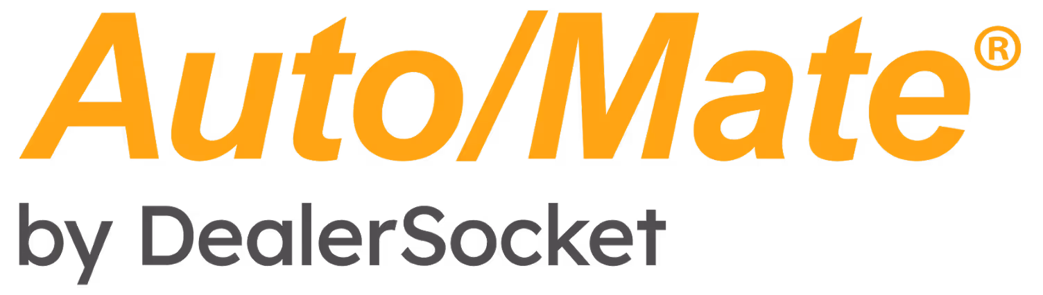 Auto/Mate by DealerSocket logo with Auto/Mate in orange and by DealerSocket in gray text.