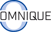 Omnique logo featuring the word 'OMNIQUE' over a blue and gray stylized letter O.