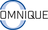 Omnique logo featuring the word 'OMNIQUE' over a blue and gray stylized letter O.