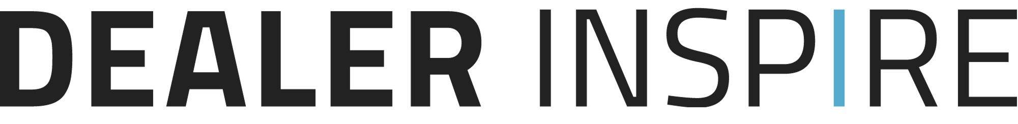 Dealer Inspire logo text with a blue vertical line between the letters I and R.
