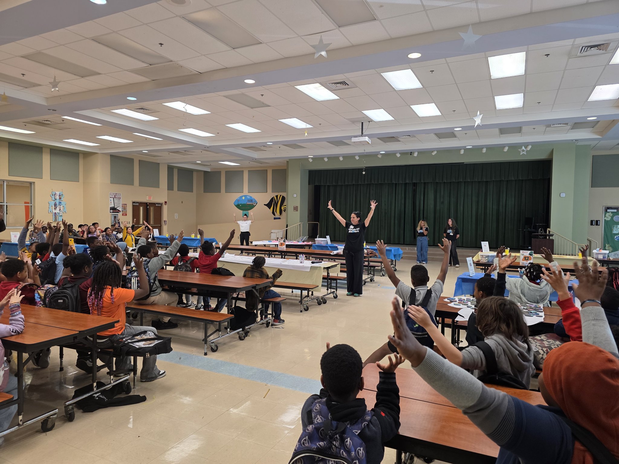 Students practicing kindness