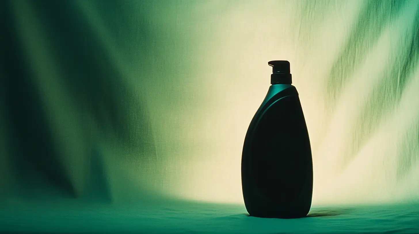 cpg_title Silhouette einer modernen Produktverpackung vor grünem Hintergrund – ideal für Branding, Packaging Design und visuelle Inszenierung im Konsumgüter-Marketing.