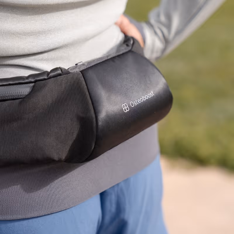 Close-up of Osteoboost around the waist of a woman