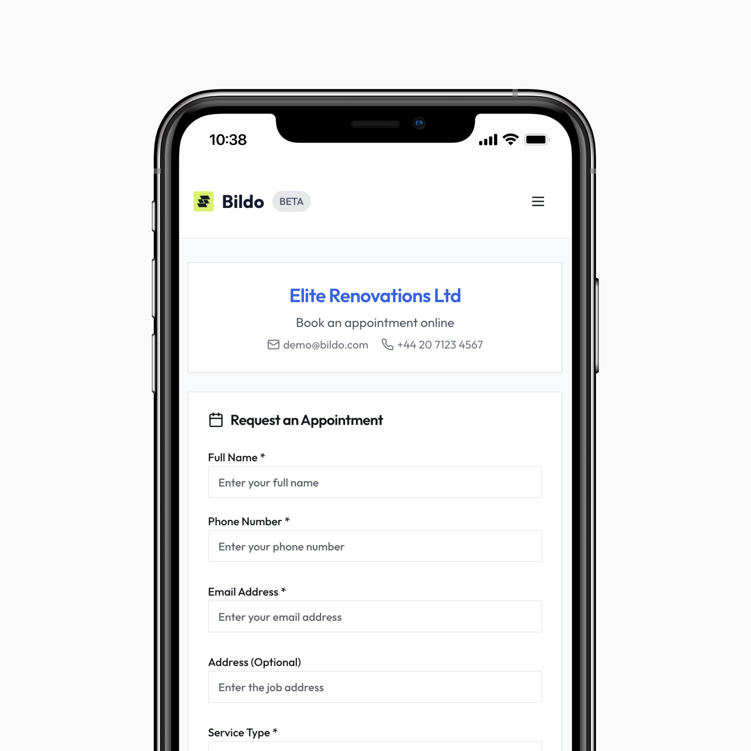 Personalised quote for Bildo, the job management software for tradesmen
