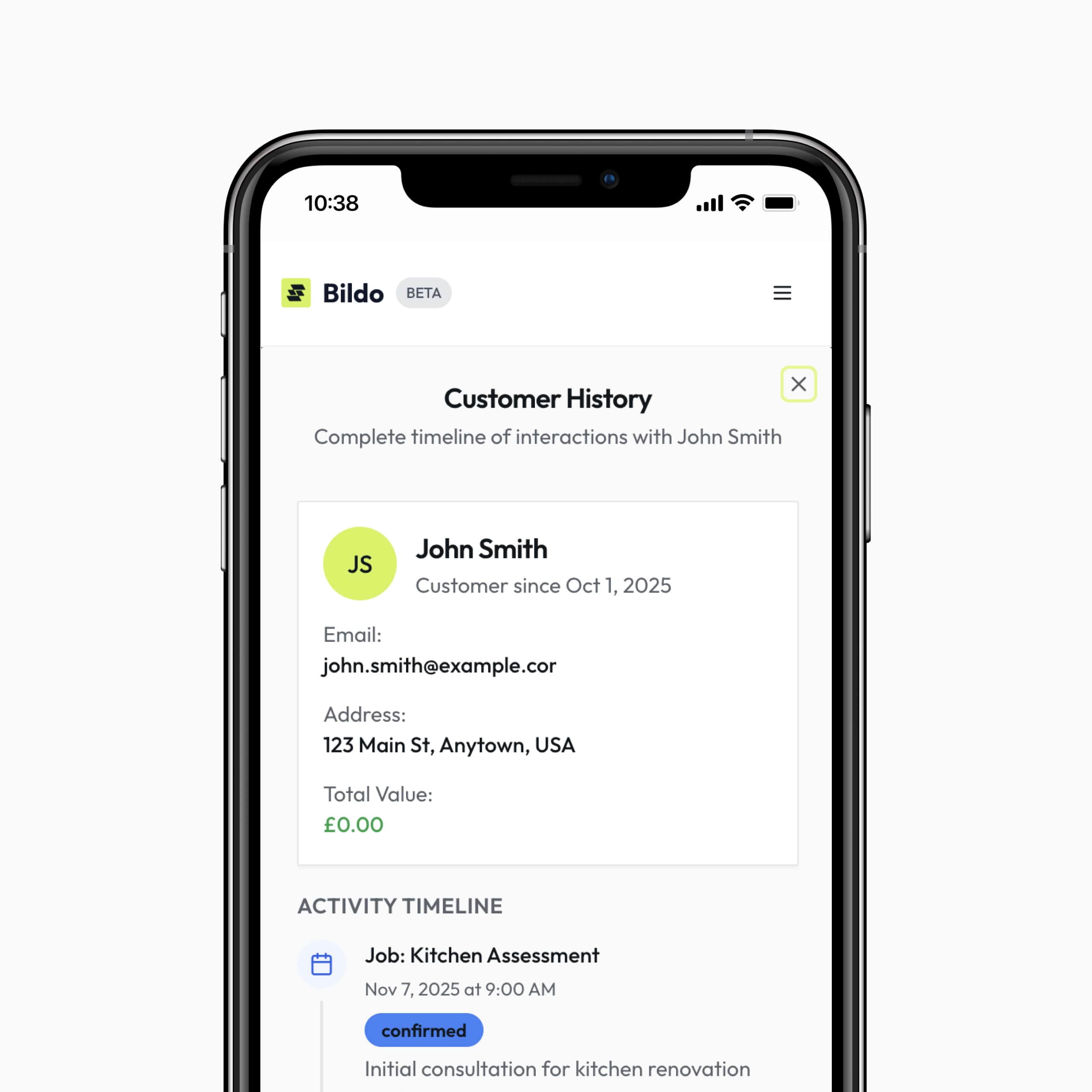 Personalised quote for Bildo, the job management software for tradesmen
