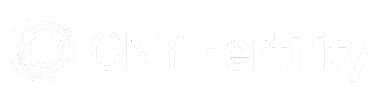 CNY Fertility logo in white for reproductive and fertility services.
