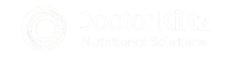 Doctor Kiltz Nutritional Solutions logo in white with circular design.