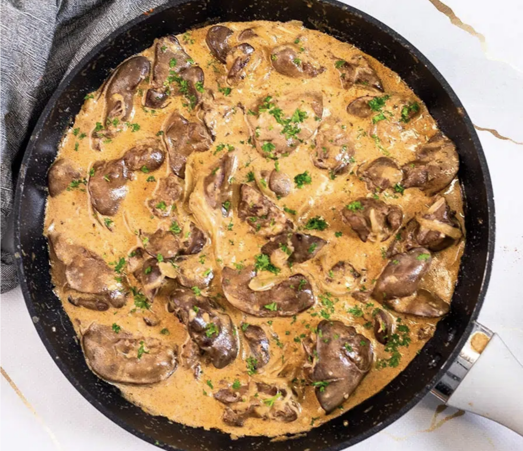 chicken liver white wine