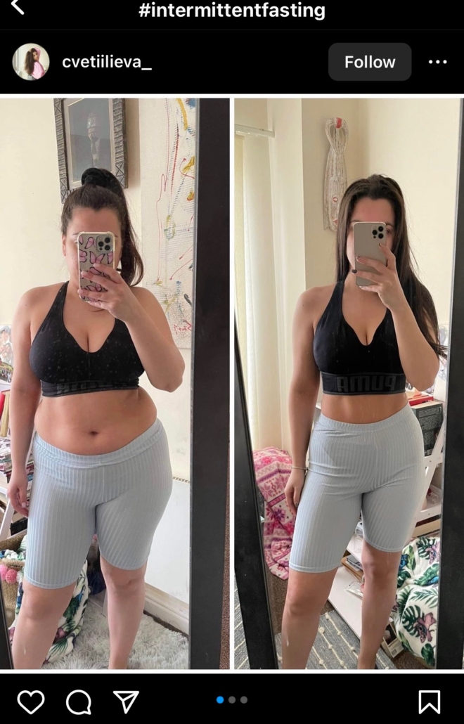intermittent fasting results before and after photos