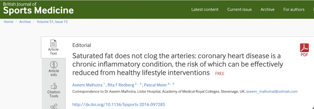 title of study linking heart disease to inflammation