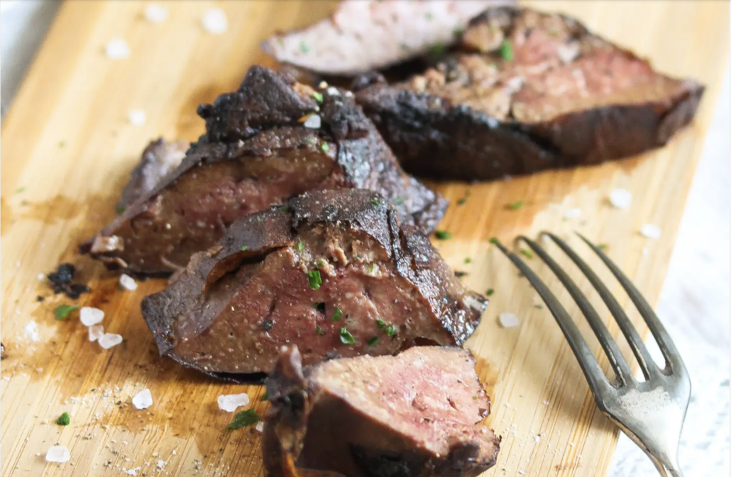 Pan seared turkey liver