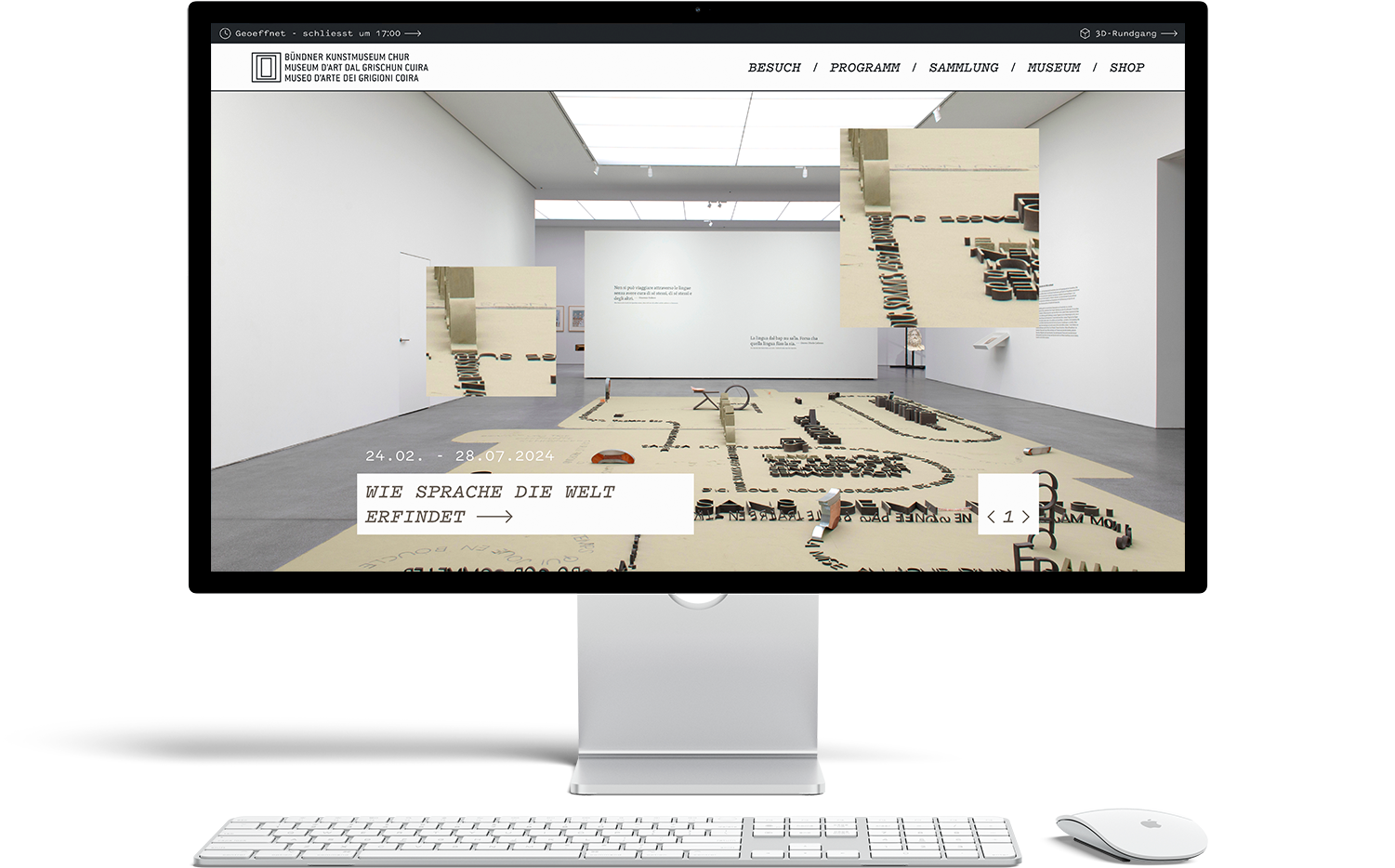 Preview mockup of the Bündner Kunstmuseum Chur project