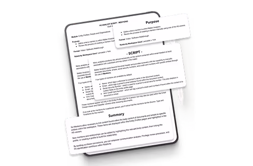 highlights of a document on an ipad