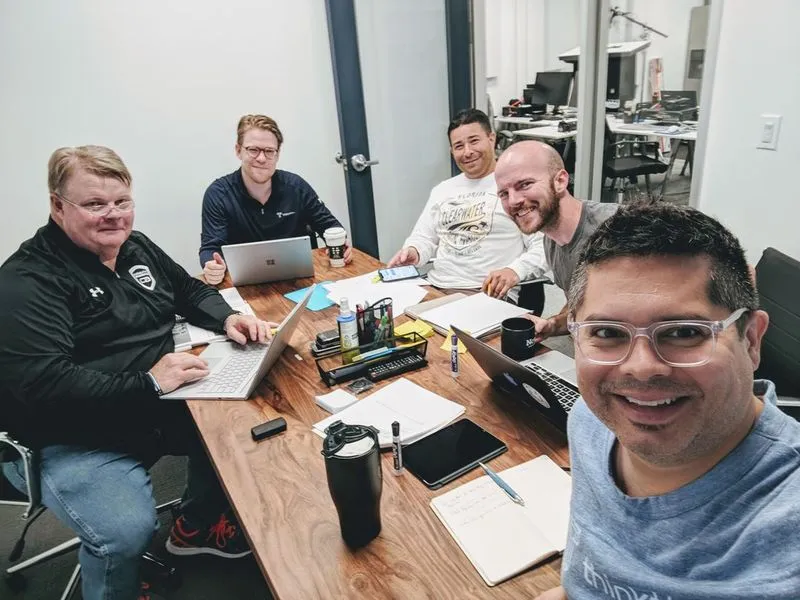 team working at the office