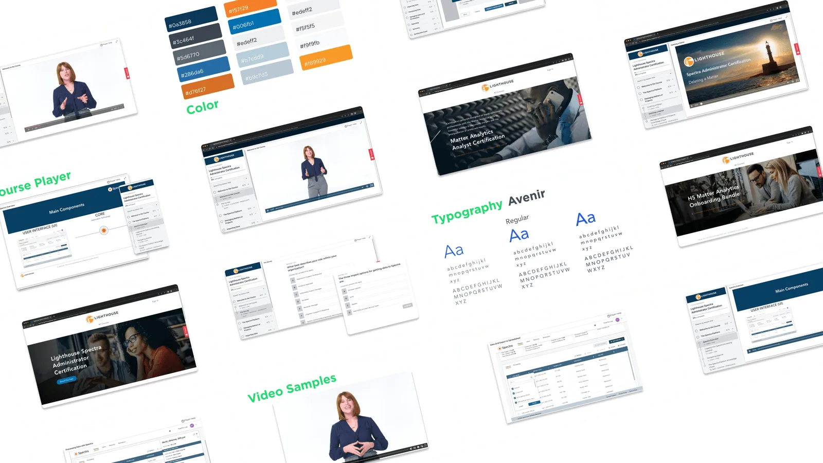 multiple mockups showing the work
