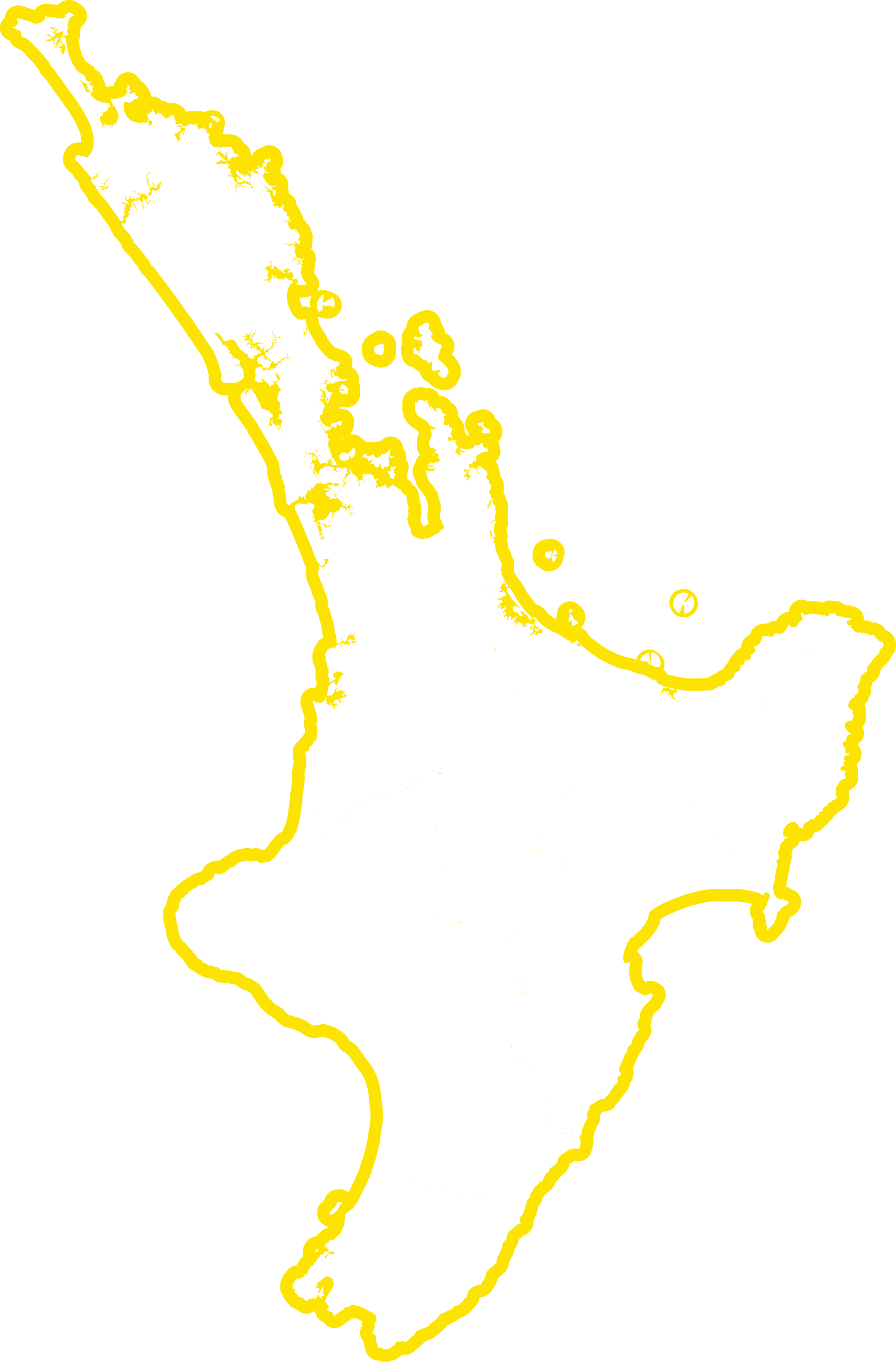 New Zealand North Island outline