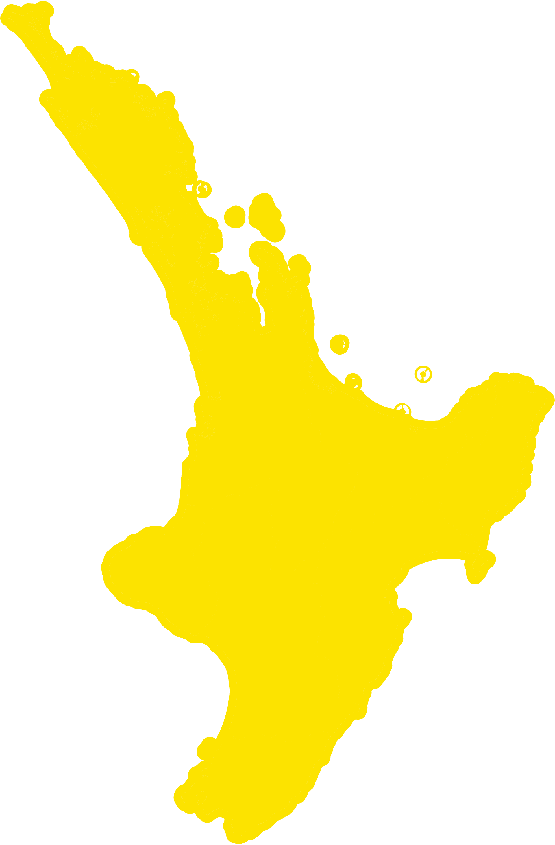 New Zealand North Island silhouette