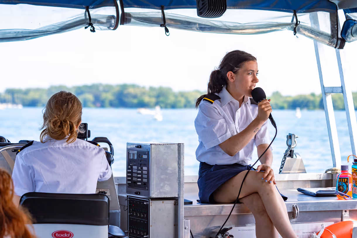 A captain and tour guide in the Triton