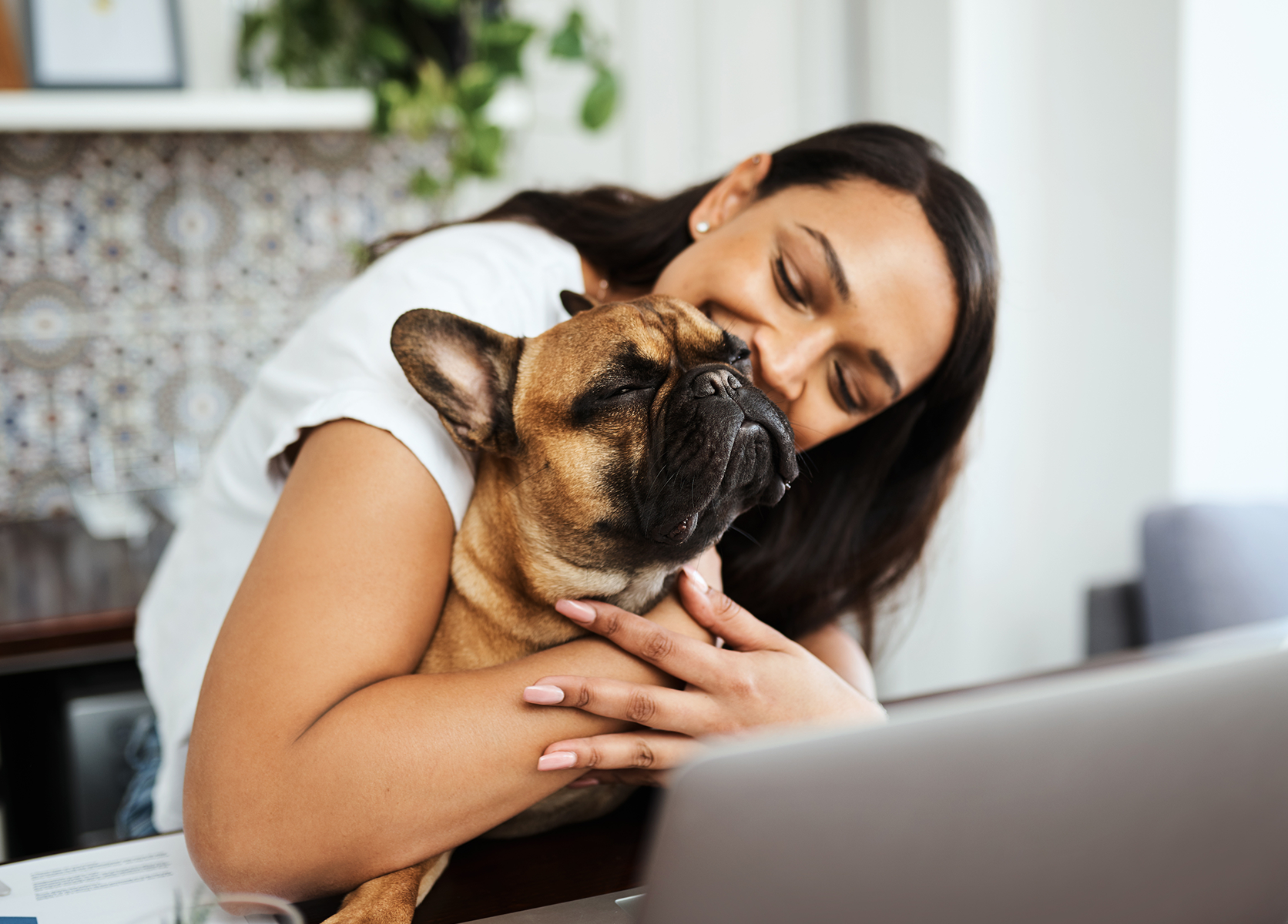 woman with dog