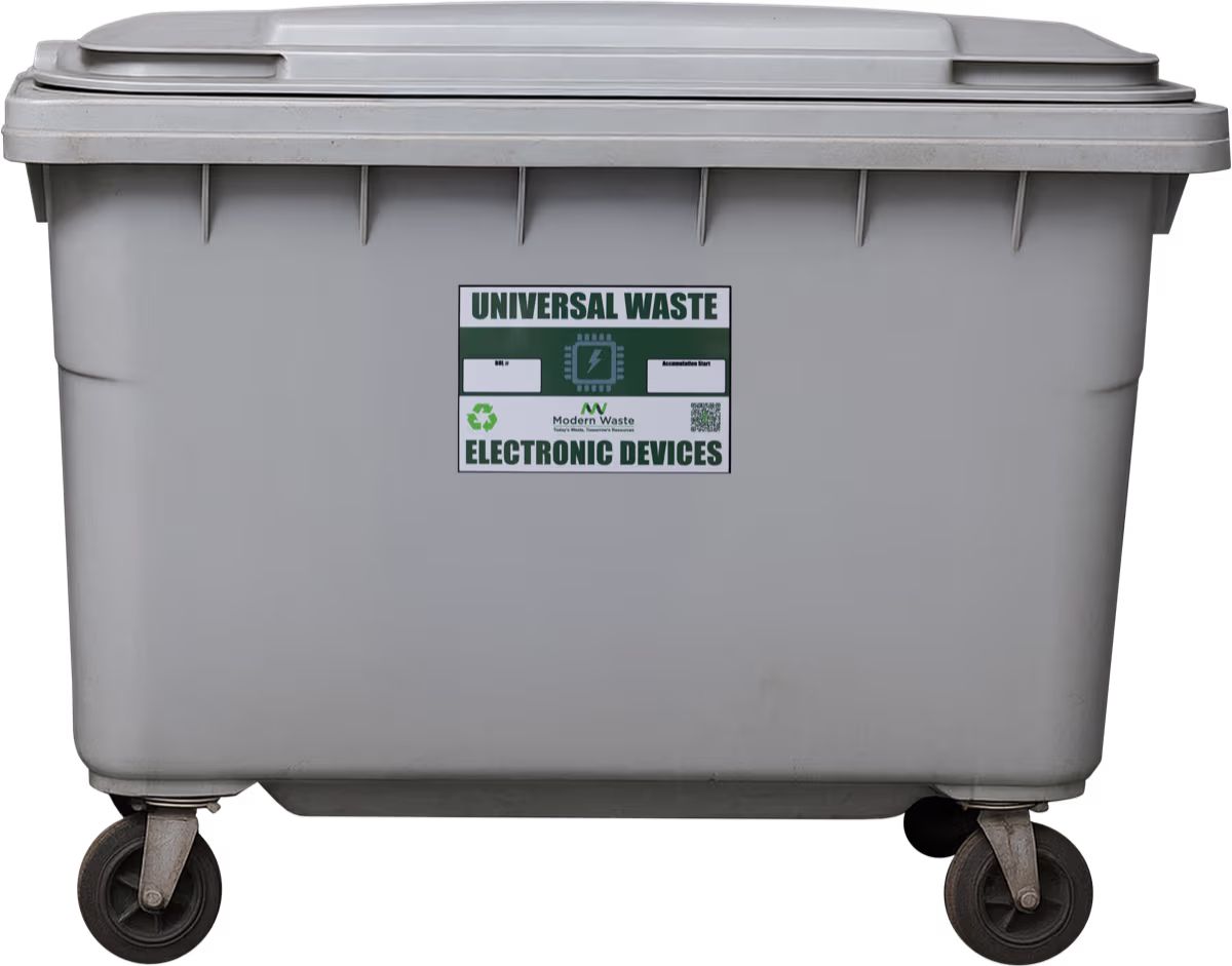 Gray electronic waste recycling caster cart