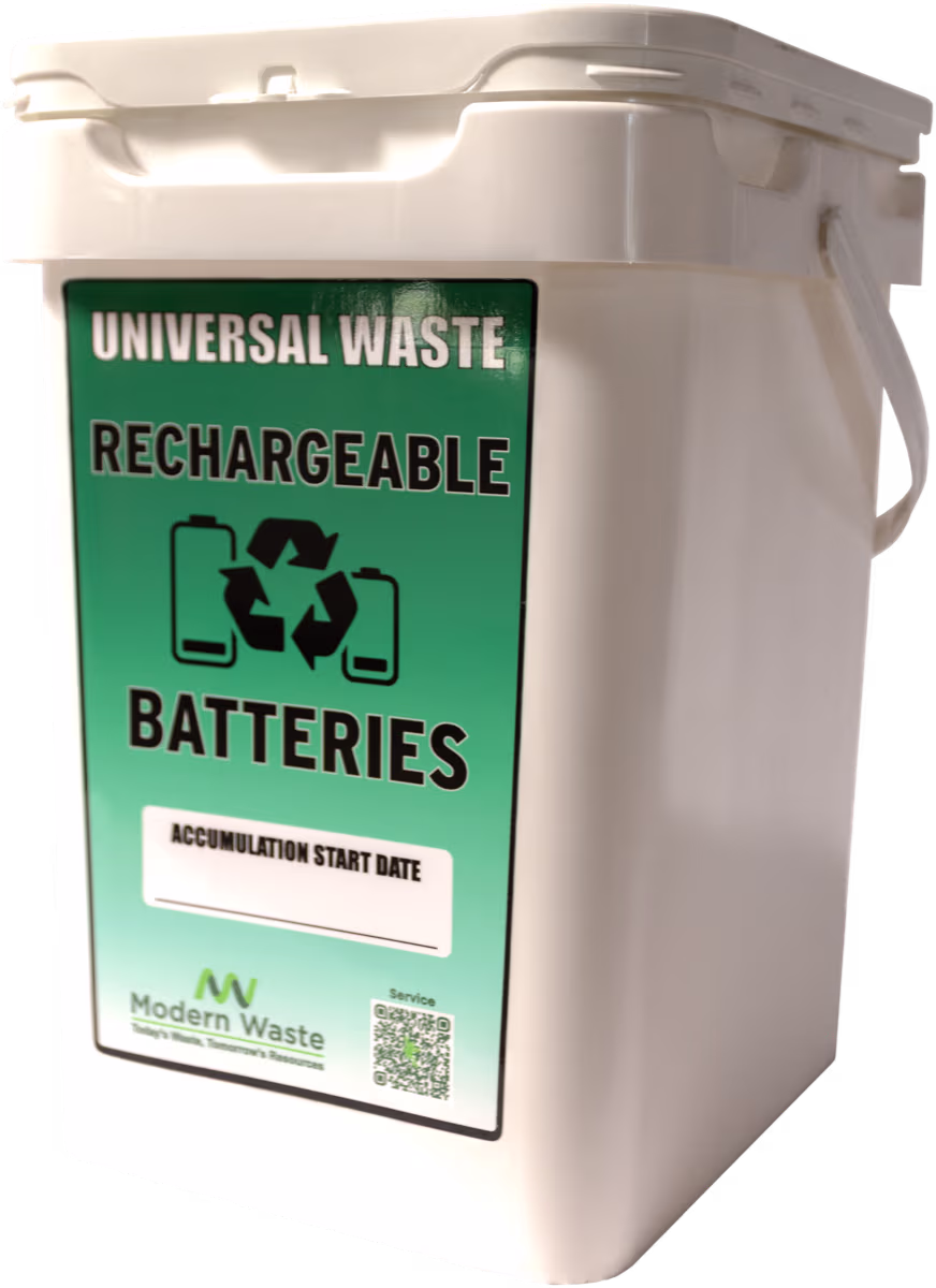 Rechargeable battery collection bucket