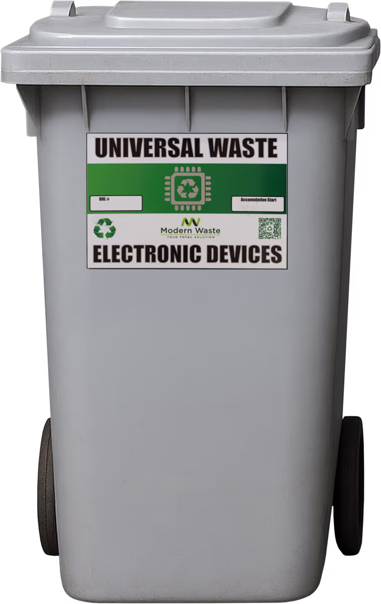 Universal waste bin for electronics