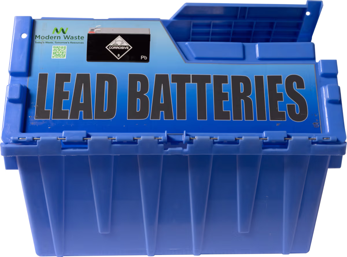 Blue tub for lead-acid battery recycling