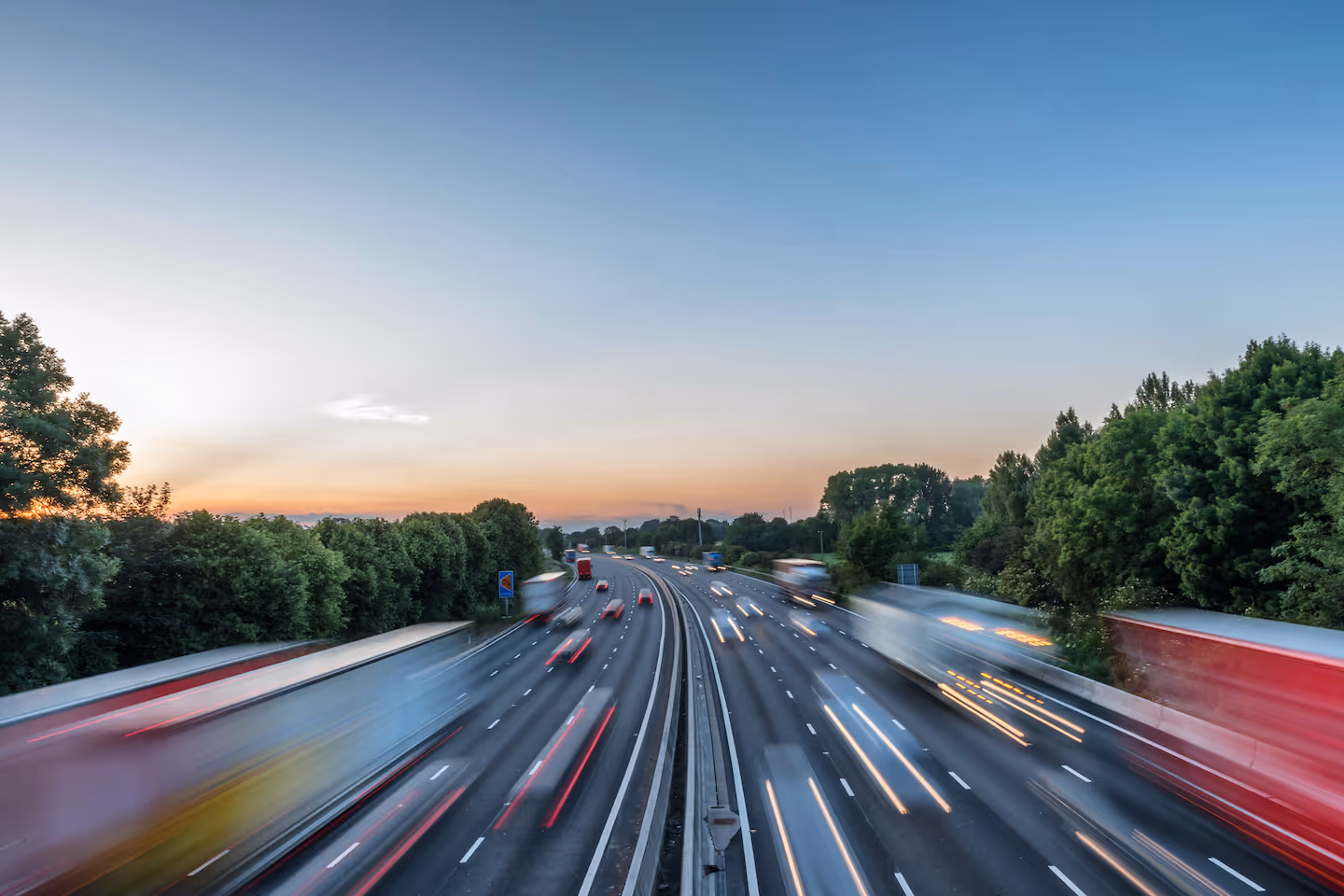 Long exposure motorway