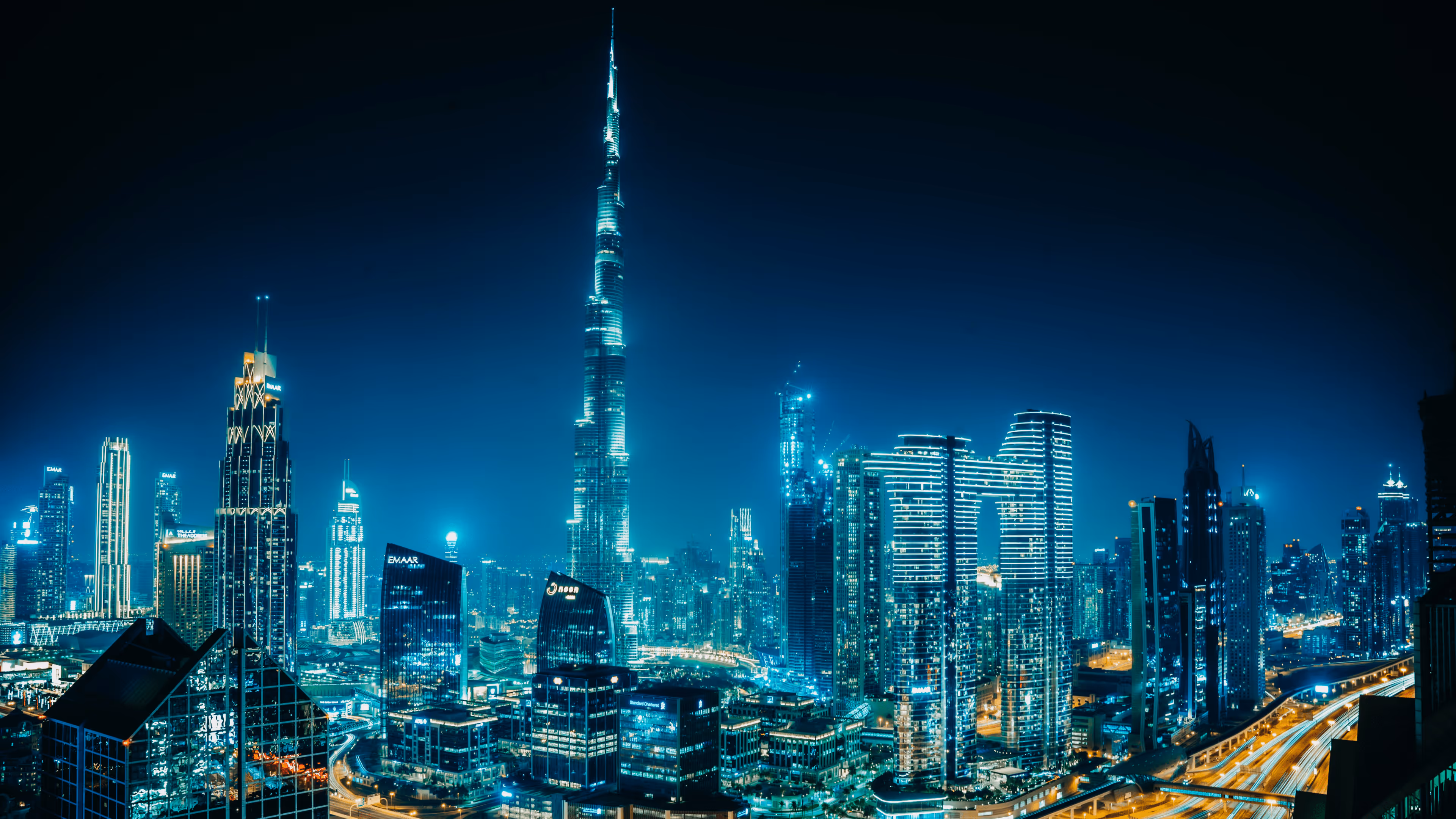 dubai night skyline
