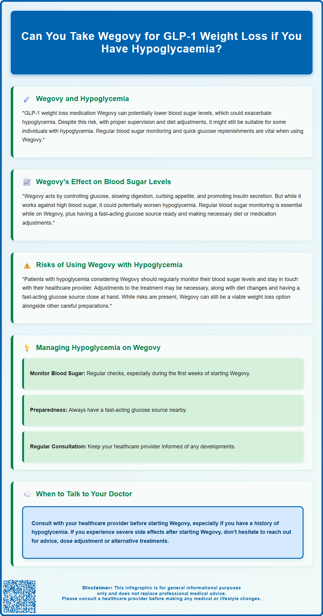 can you take wegovy if you have hypoglycemia