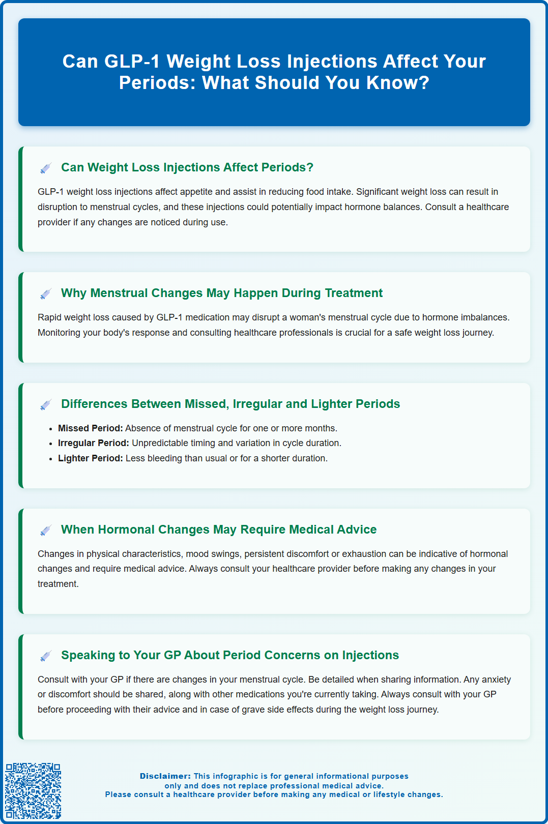 can weight loss injections affect periods