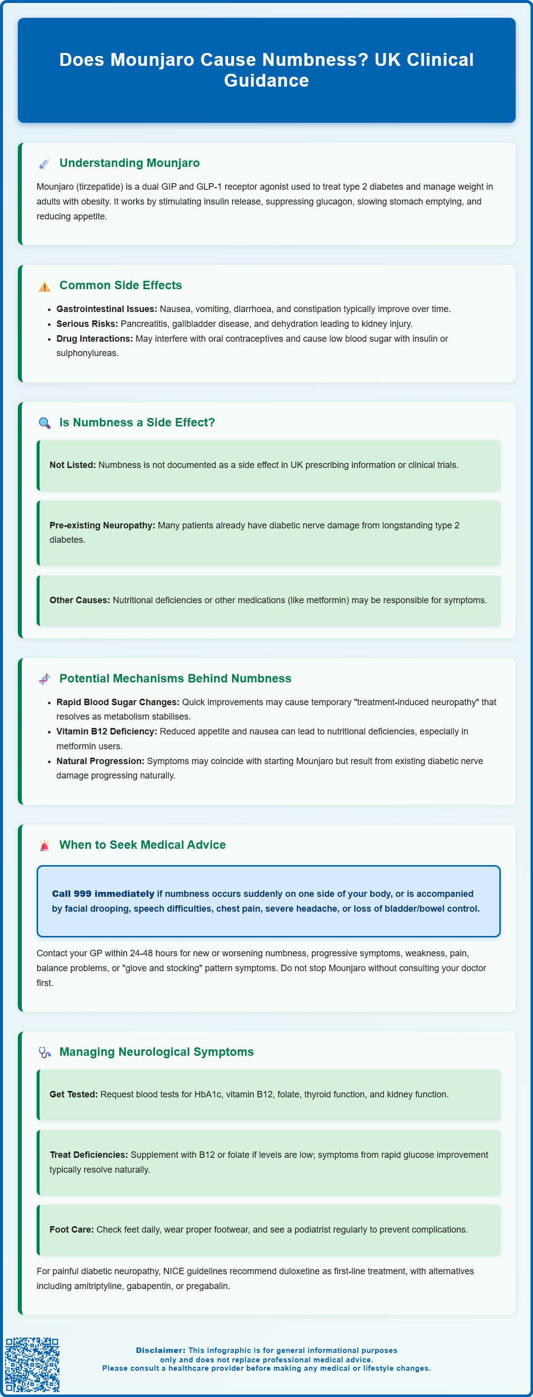 does mounjaro cause numbness