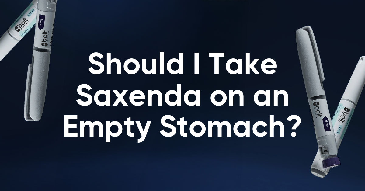 should i take saxenda on an empty stomach
