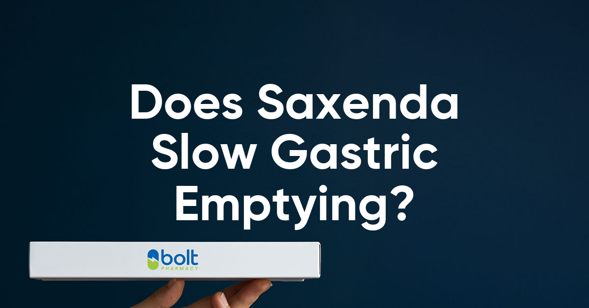 does saxenda slow gastric emptying