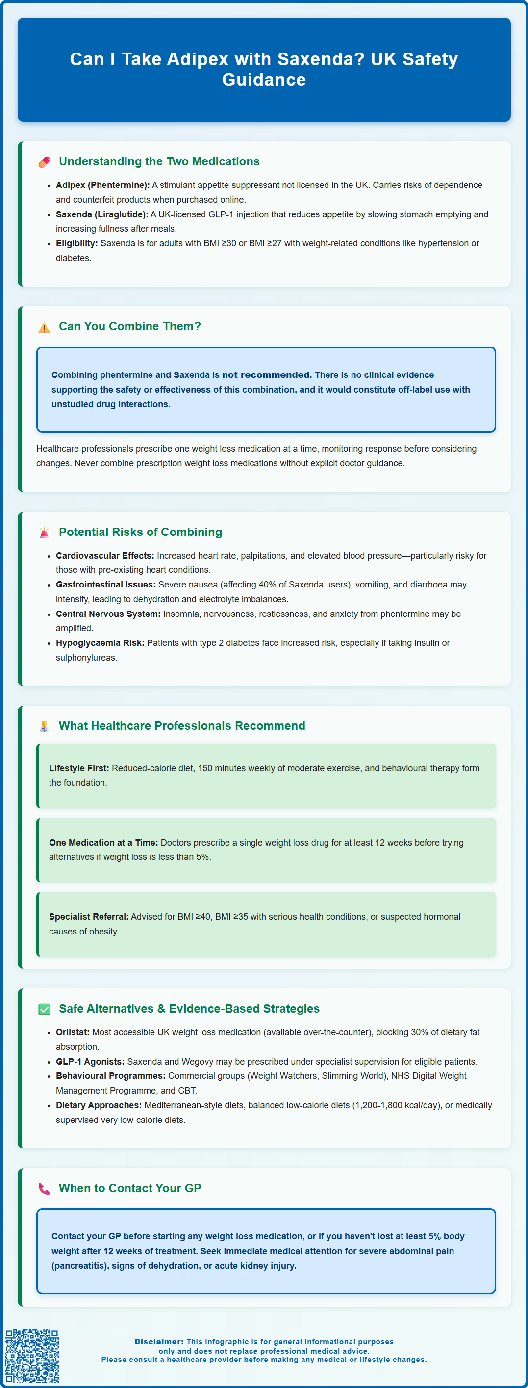 can i take adipex with saxenda