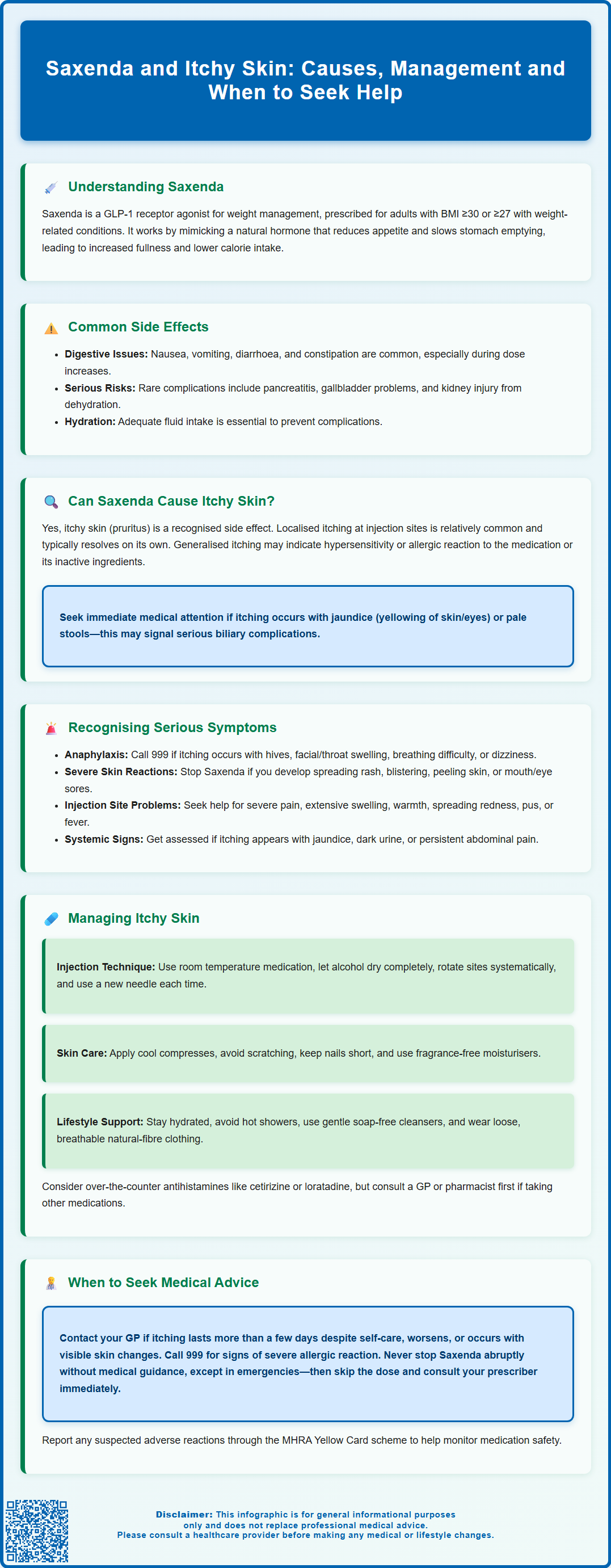 saxenda and itchy skin
