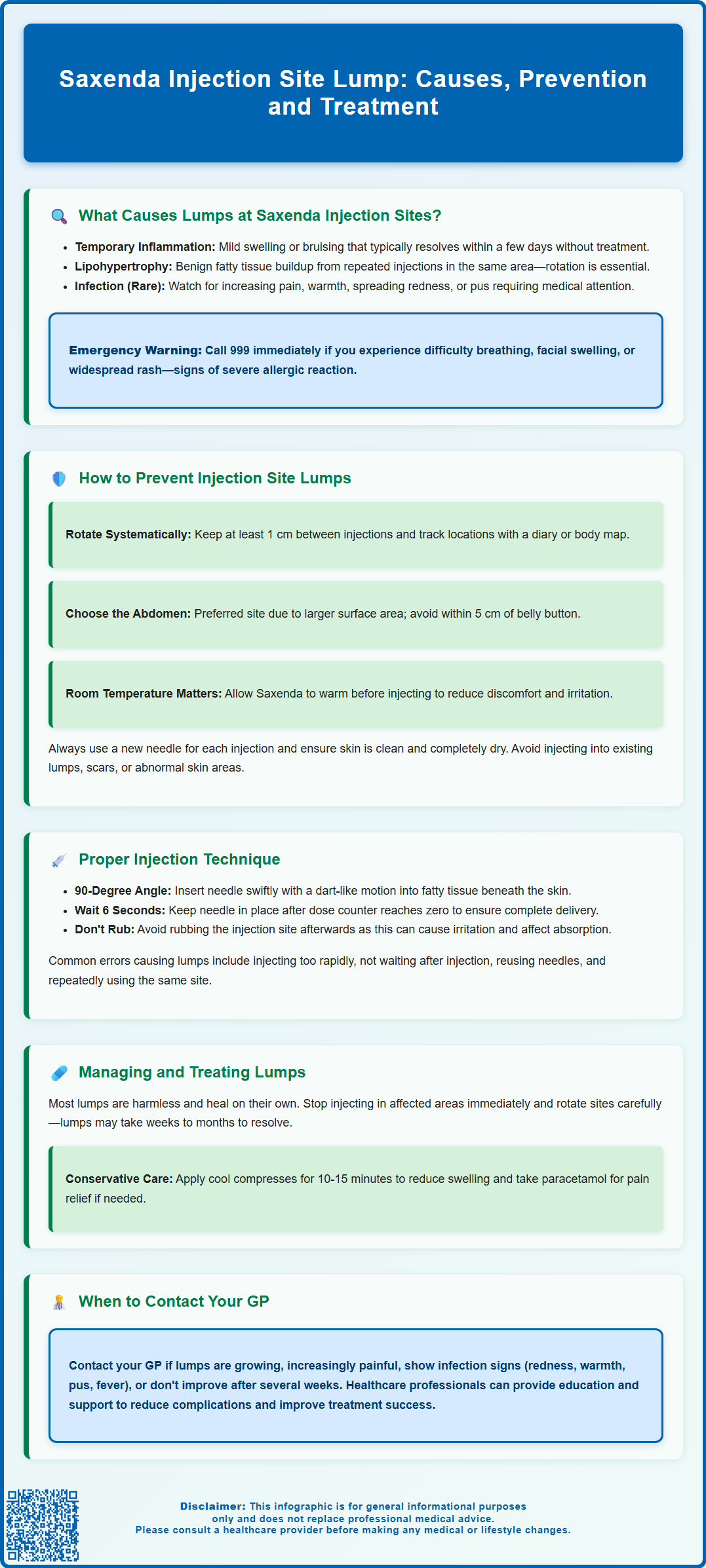 saxenda injection site lump