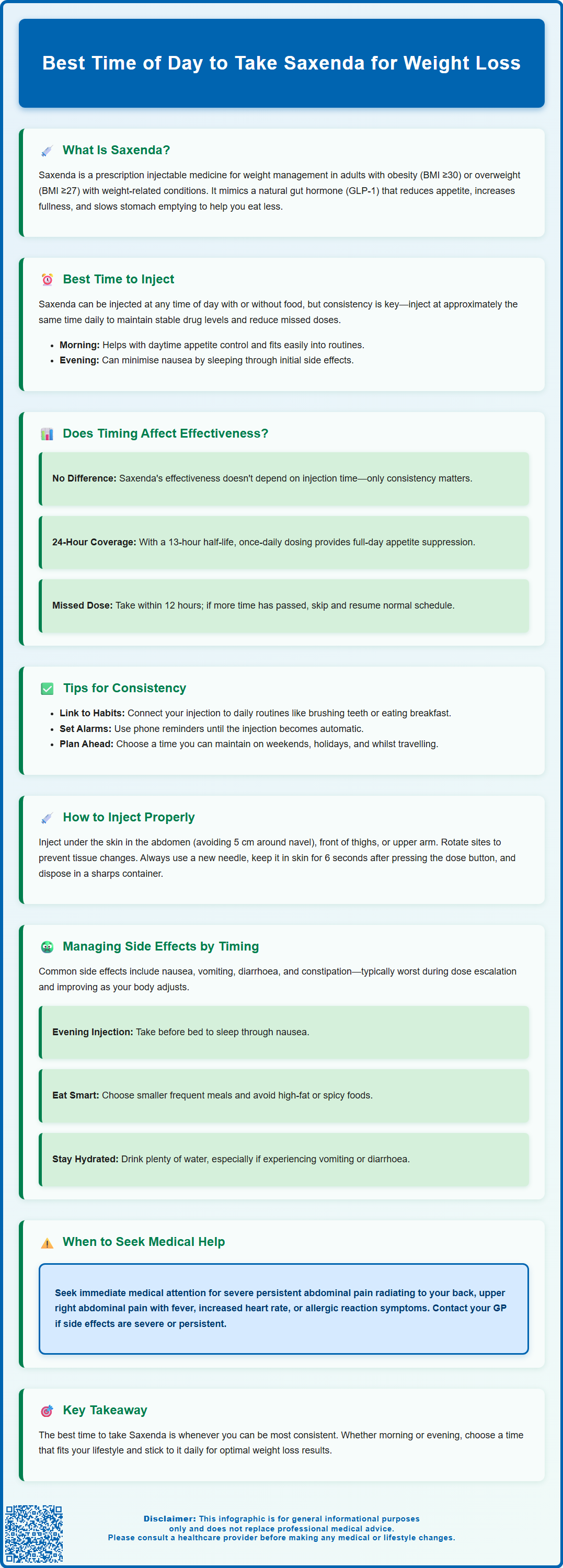 best time of day to take saxenda for weight loss