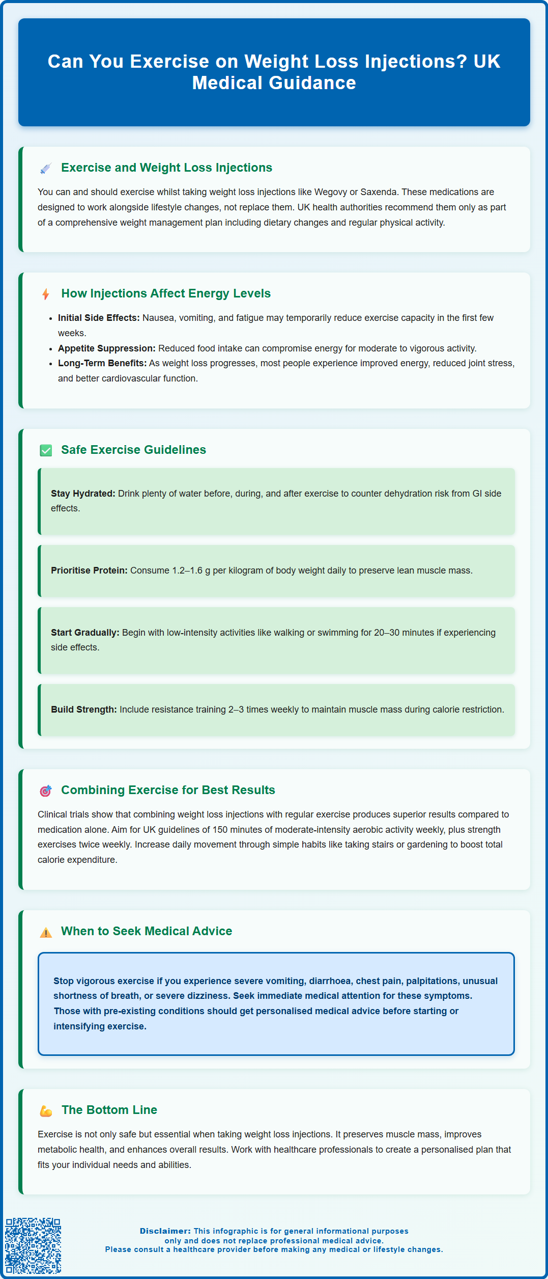 can you exercise on weight loss injections