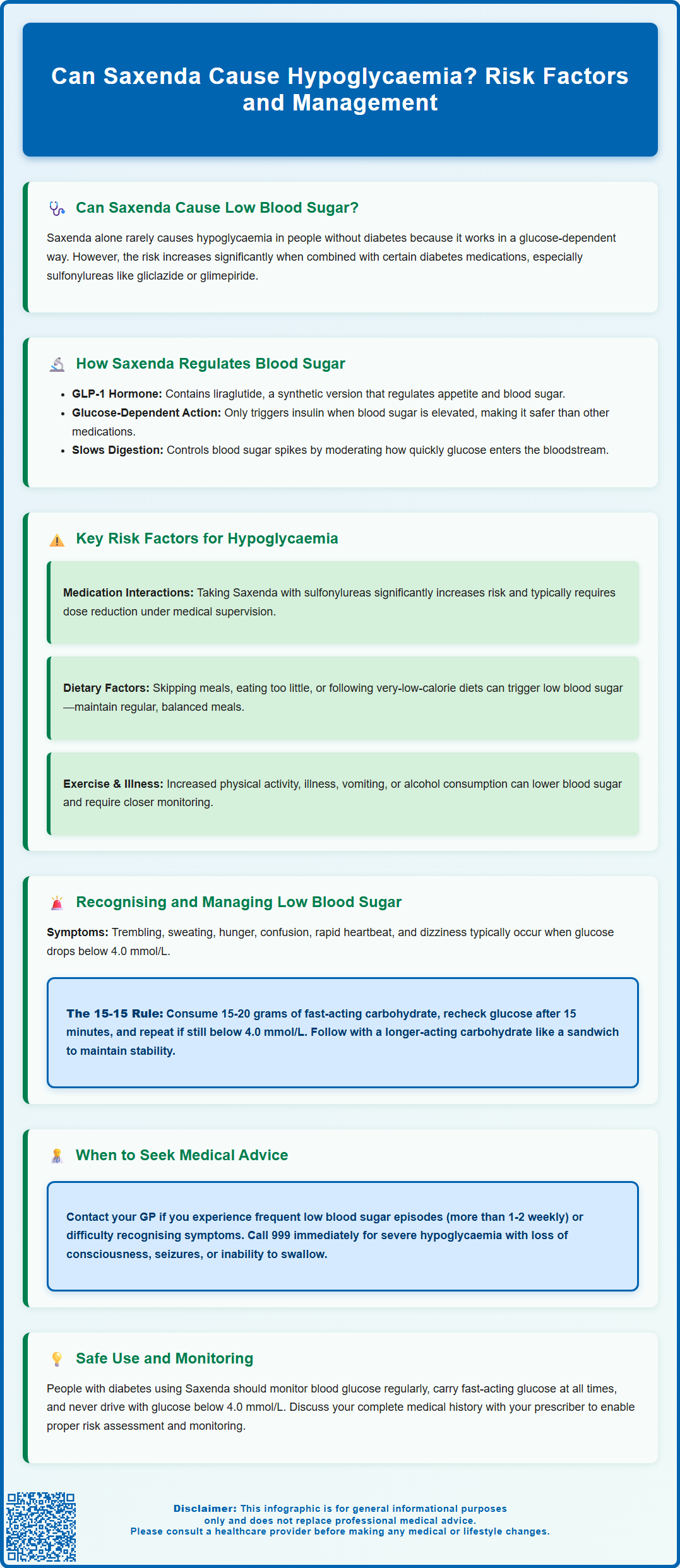 can saxenda cause hypoglycemia