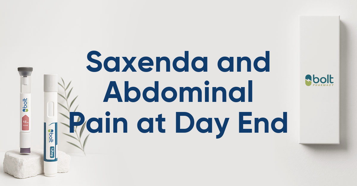 saxenda and abdominal pain at end of day