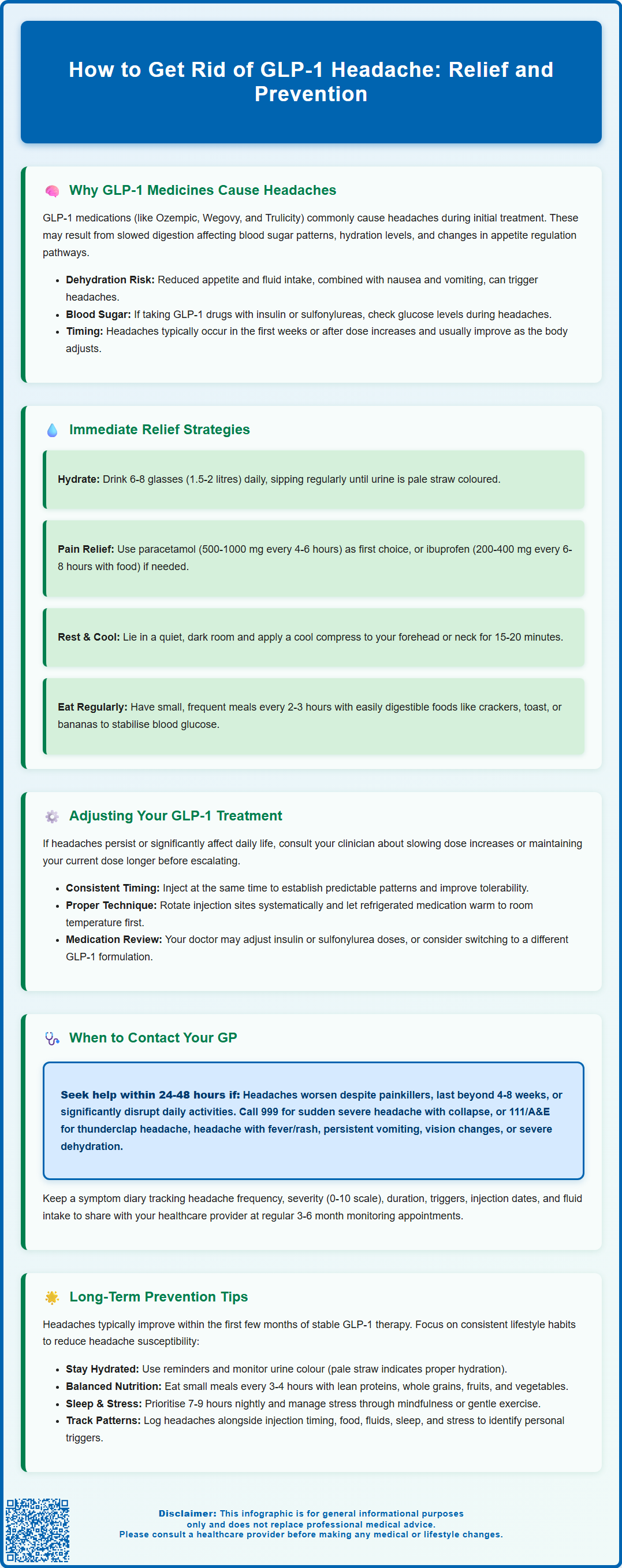 how to get rid of glp 1 headache