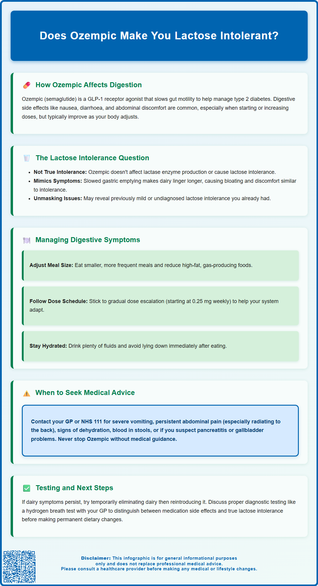does ozempic make you lactose intolerant
