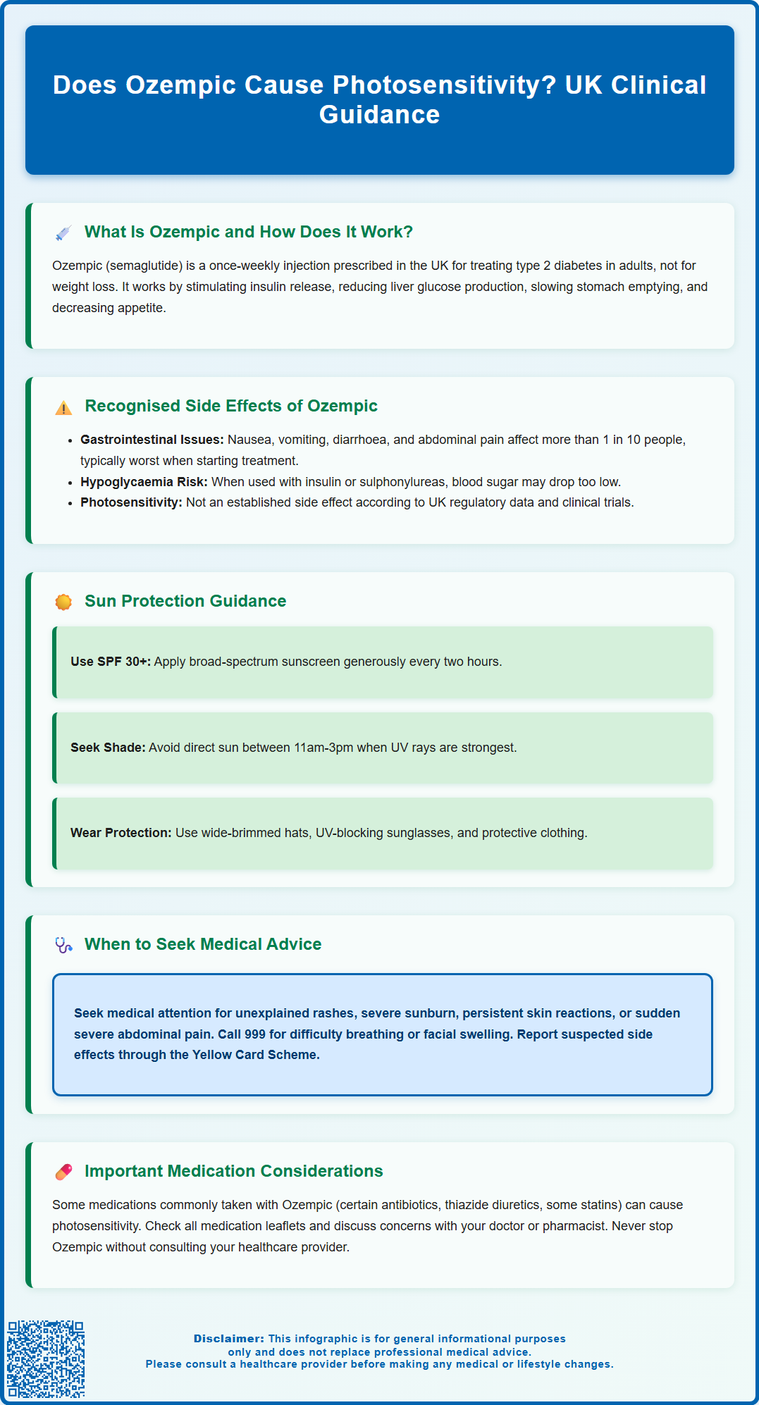 does ozempic cause photosensitivity