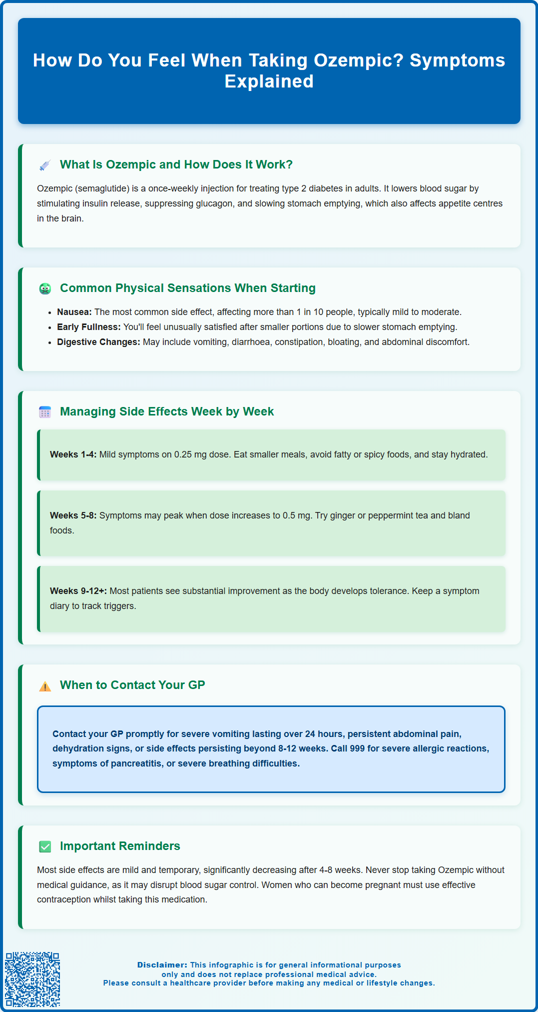 how do you feel when taking ozempic