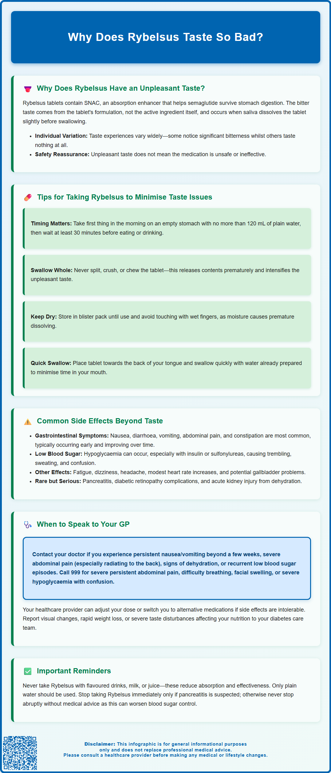 why does rybelsus taste so bad