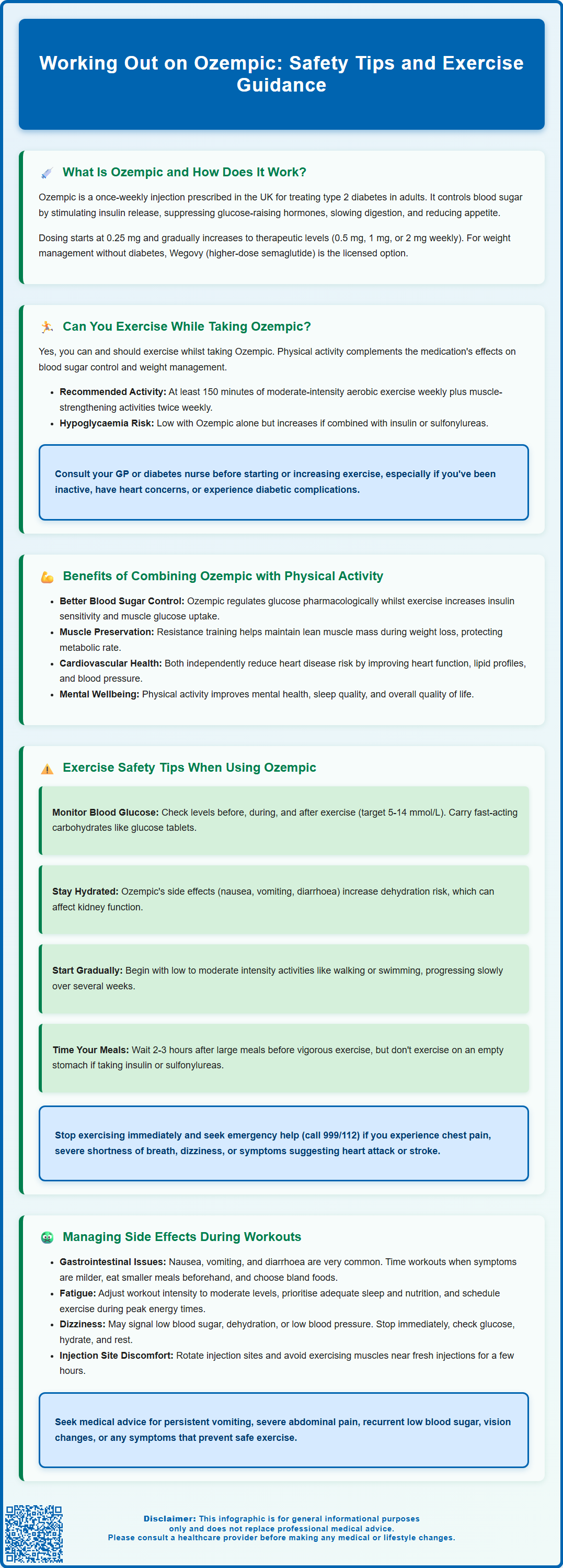 working out on ozempic